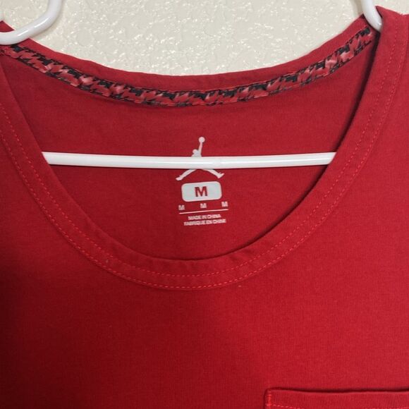 NIKE Air Jordan Rare Colorway Red/ White/Green Flight Tank Top with V Pocket M - Picture 4 of 6